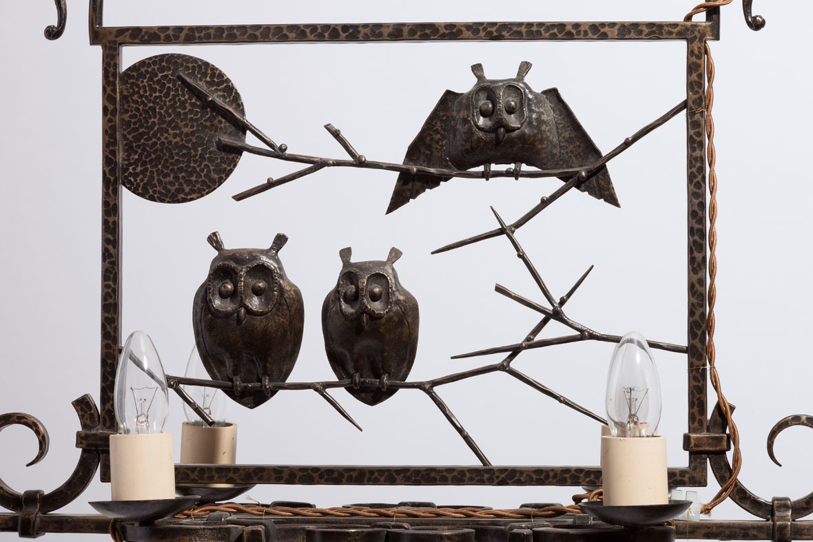 Zadounaisky 'Hiboux au Clair de Lune' Light Fixture